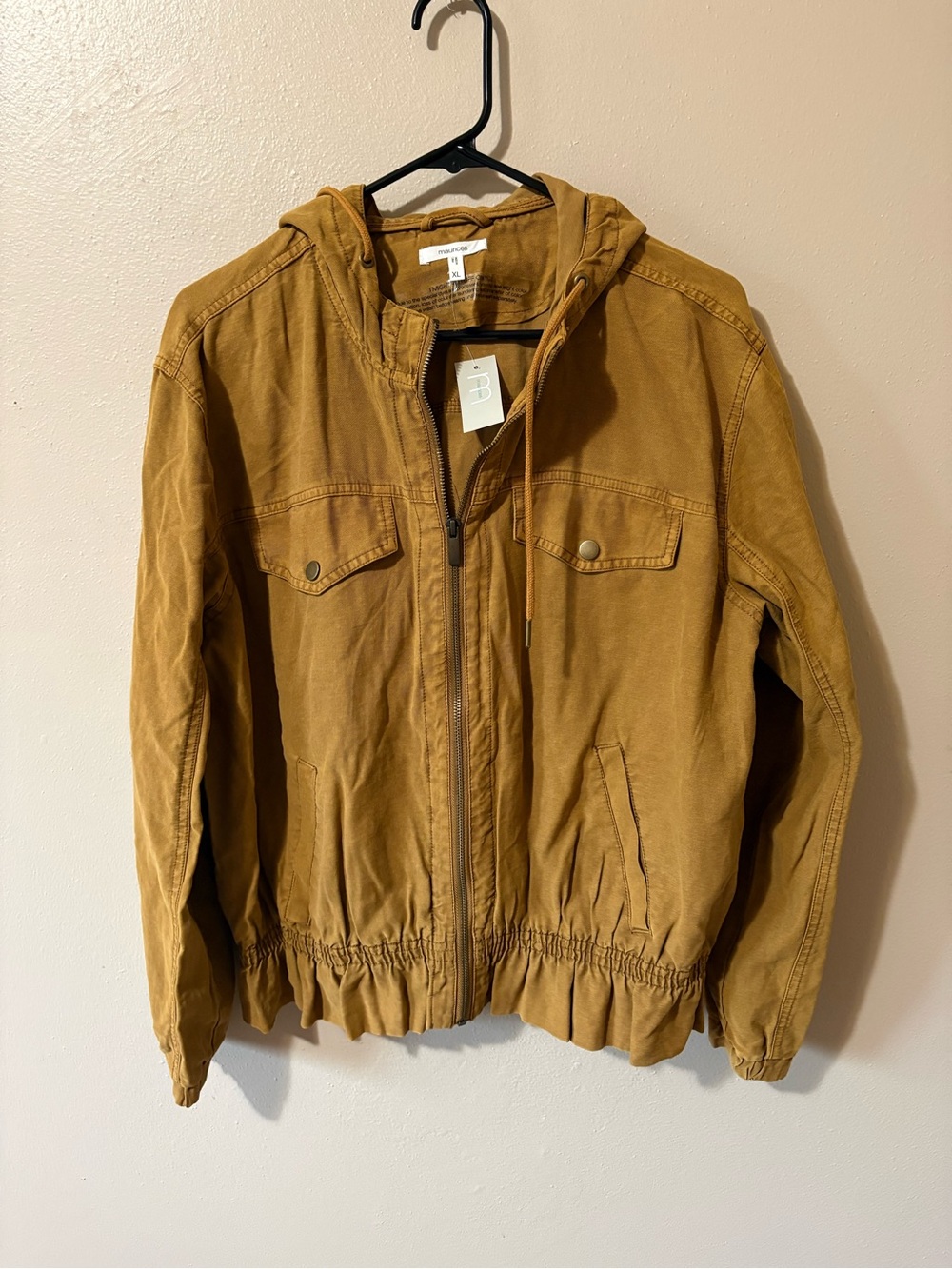 Maurice’s Utility Bomber Jacket women’s size XL NWT!!! Khaki in color